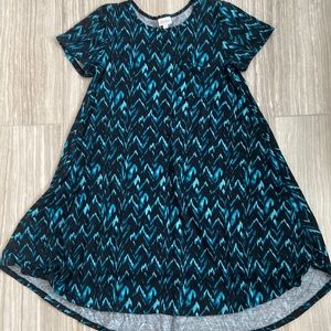 Lularoe Carly Swing Dress Size S Black/teal